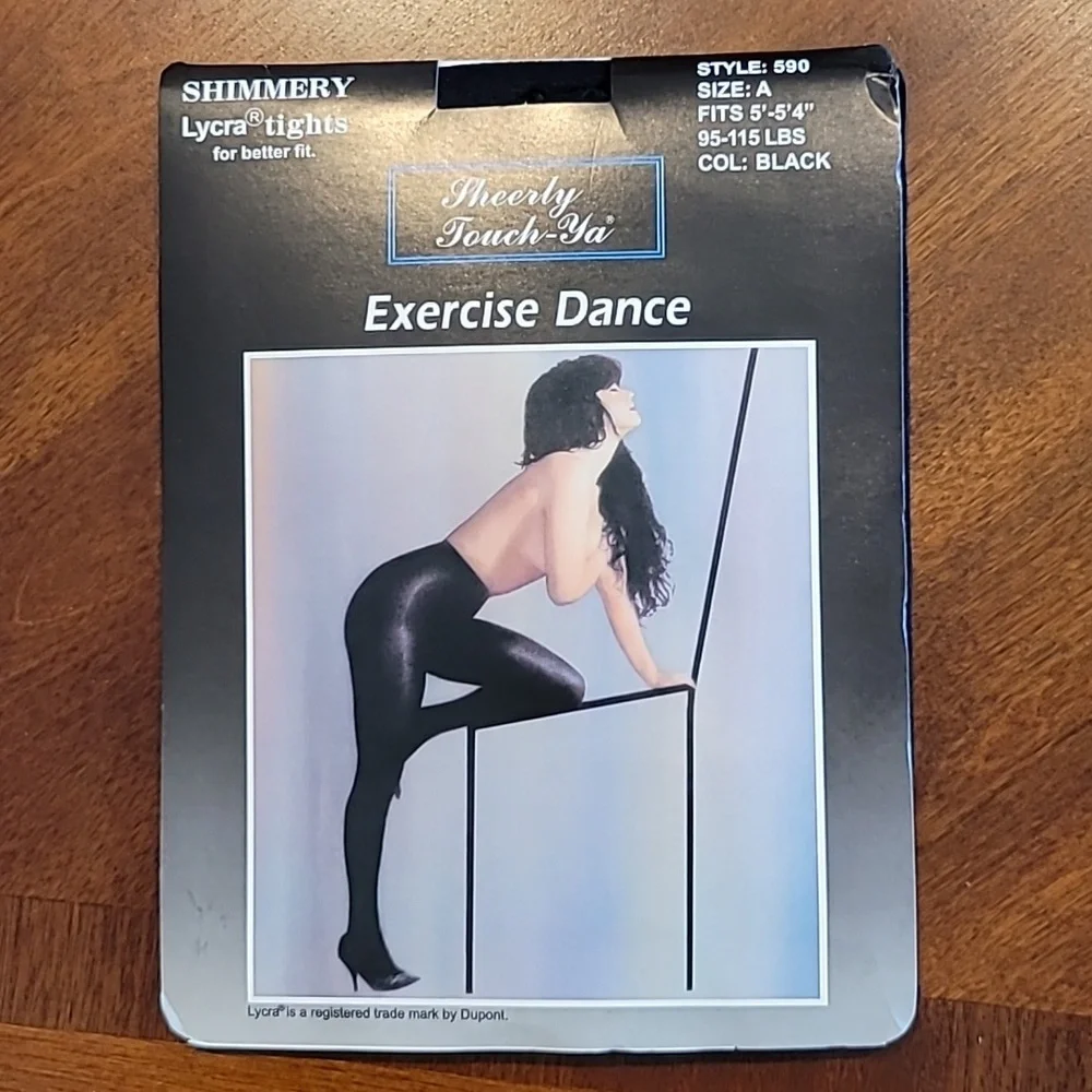 Sheerly Touch Ya Shimmery Lycra Tights Exersize Dance New